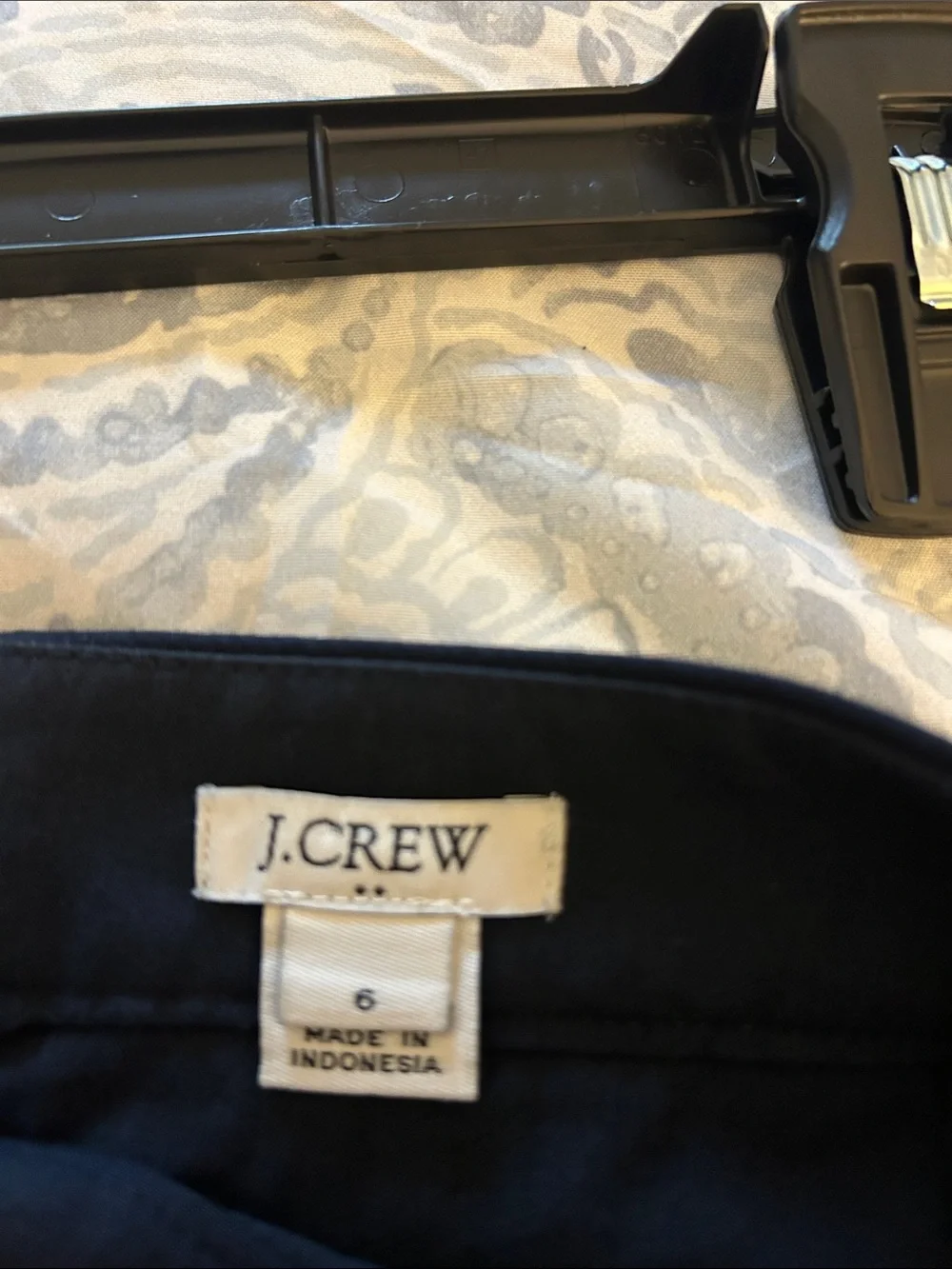 J. Crew Black Skirt with Ruffle Hem